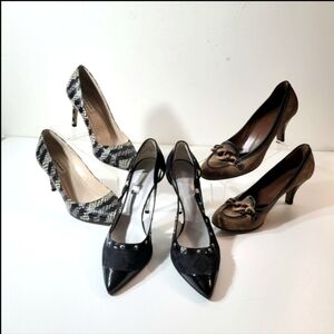 Versace LK Bennett Moschino Black and Brown Pumps Women Heels Size 39.5